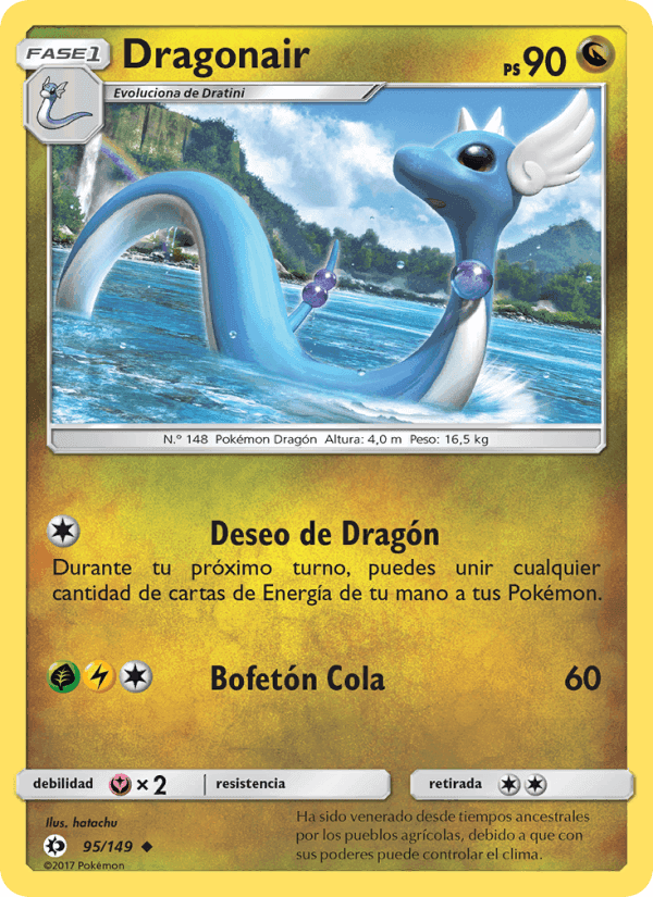 Dragonair, carta 95 de Sol y Luna