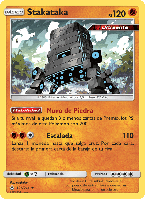 Stakataka, card 106 from Vínculos Indestructibles