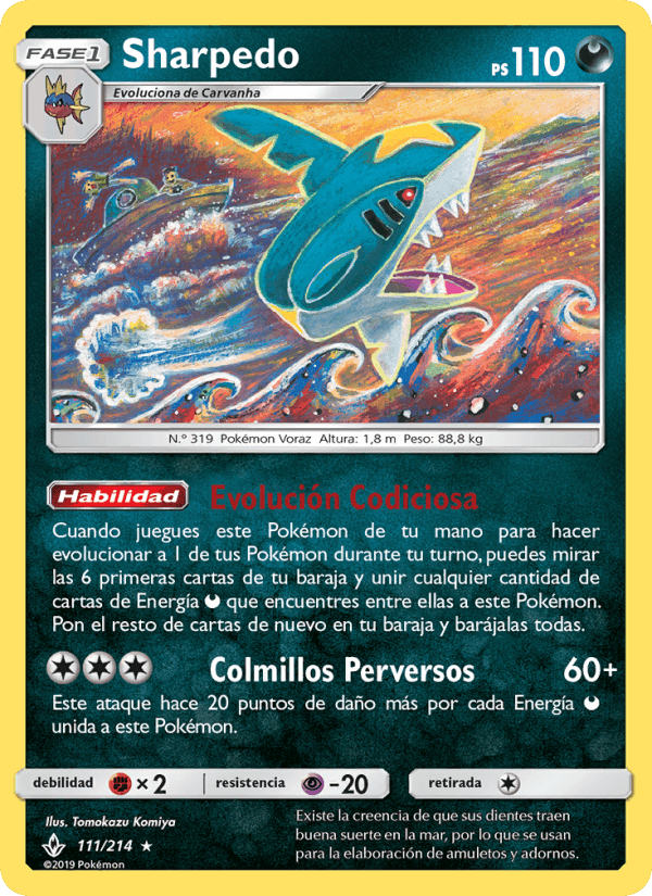Sharpedo, carta 111 de Vínculos Indestructibles