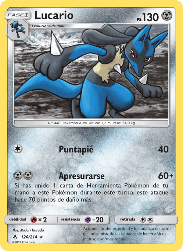 Lucario, carta 126 de Vínculos Indestructibles