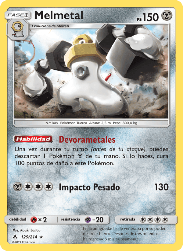 Melmetal, card 129 from Vínculos Indestructibles