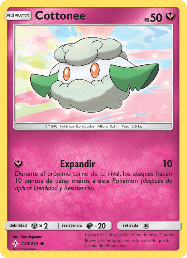Cottonee, card 139 from Vínculos Indestructibles
