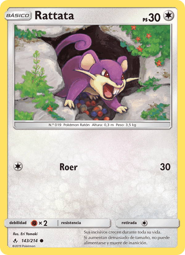 Rattata, carta 143 de Vínculos Indestructibles