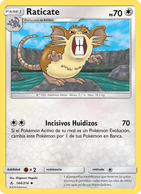 Raticate, carta 144 de Vínculos Indestructibles