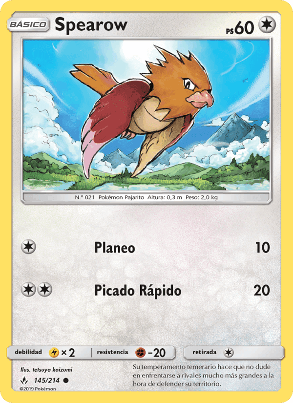 Spearow, carta 145 de Vínculos Indestructibles