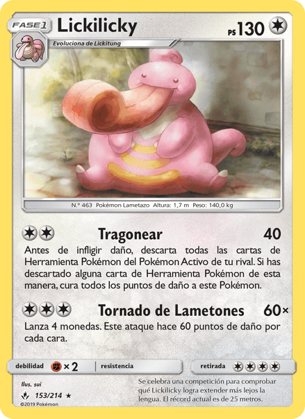 Lickilicky, carta 153 de Vínculos Indestructibles