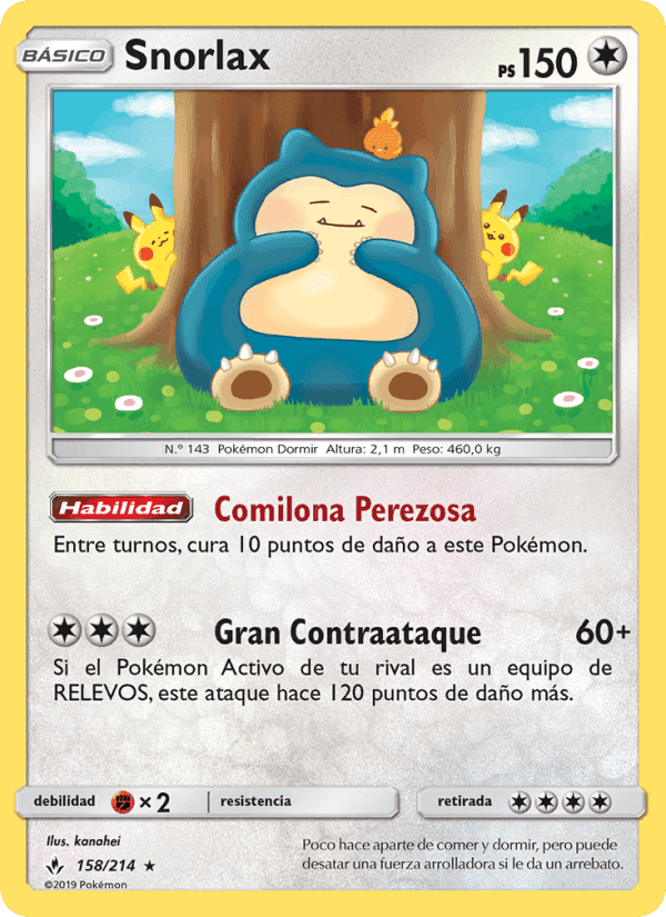 Snorlax, carta 158 de Vínculos Indestructibles