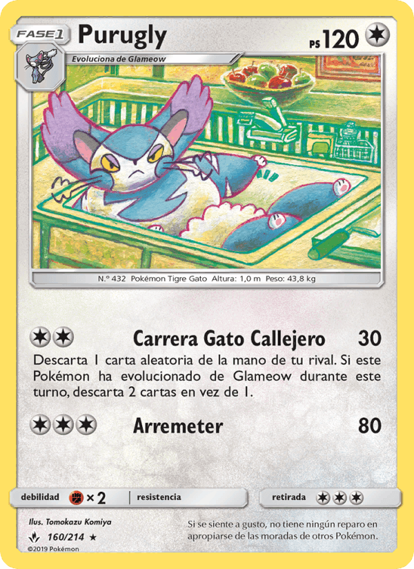 Purugly, carta 160 de Vínculos Indestructibles