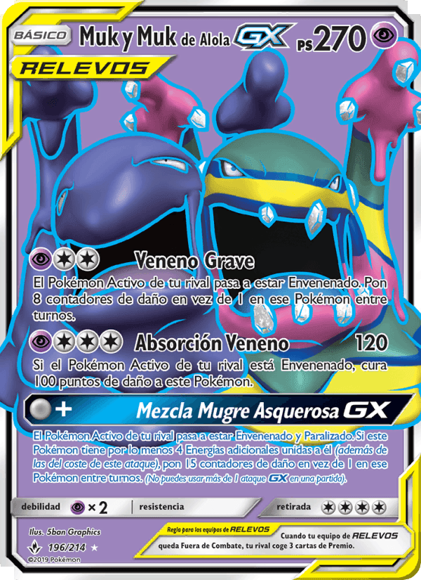 Muk y Muk de Alola GX, carte 196 de Vínculos Indestructibles