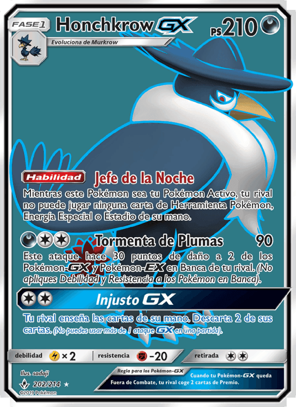 Honchkrow GX, carta 202 de Vínculos Indestructibles