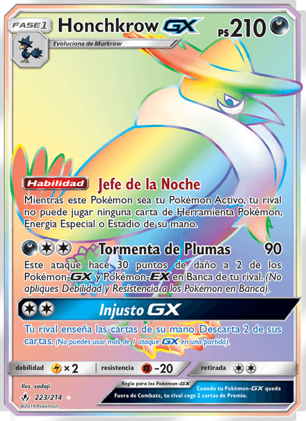 Honchkrow GX, carte 223 de Vínculos Indestructibles