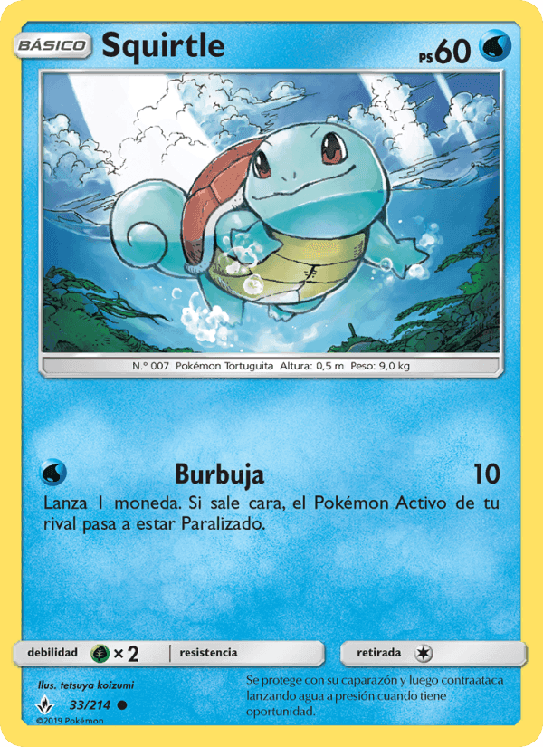 Squirtle, carta 33 de Vínculos Indestructibles