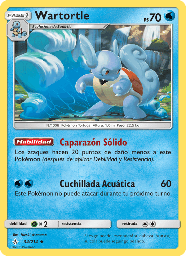 Wartortle, carta 34 di Vínculos Indestructibles