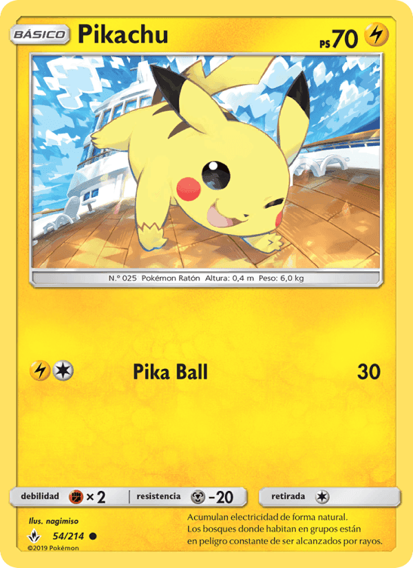 Pikachu, carta 54 de Vínculos Indestructibles