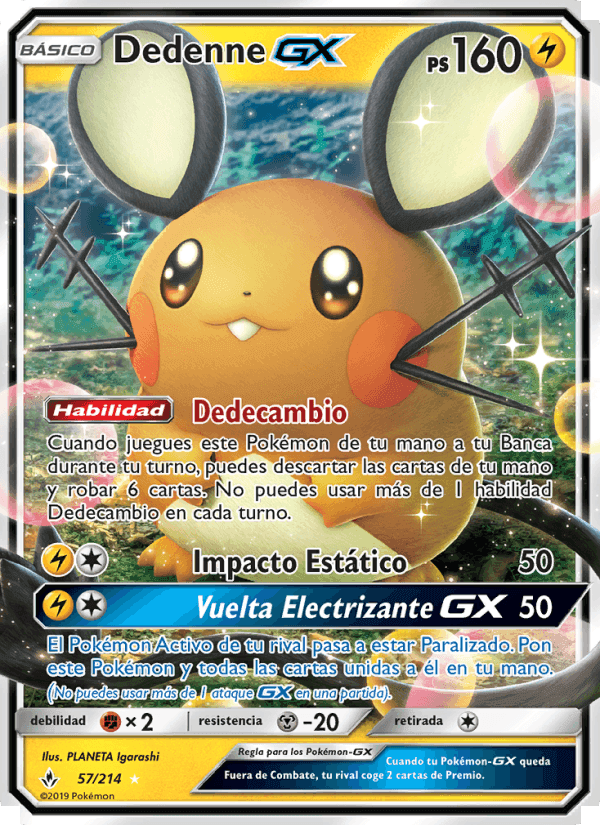 Dedenne GX, carta 57 de Vínculos Indestructibles