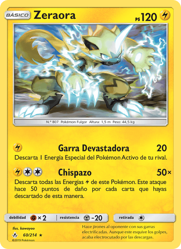 Zeraora, card 60 from Vínculos Indestructibles