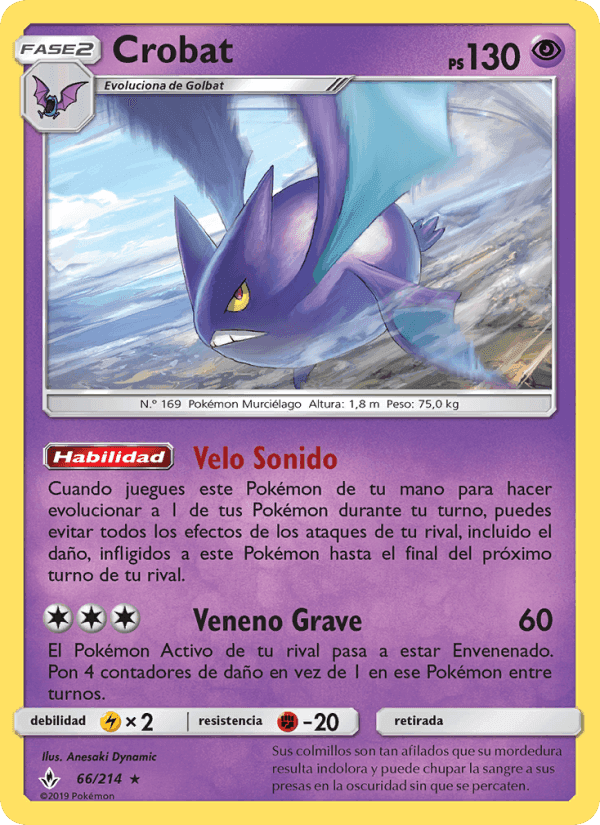 Crobat, card 66 from Vínculos Indestructibles