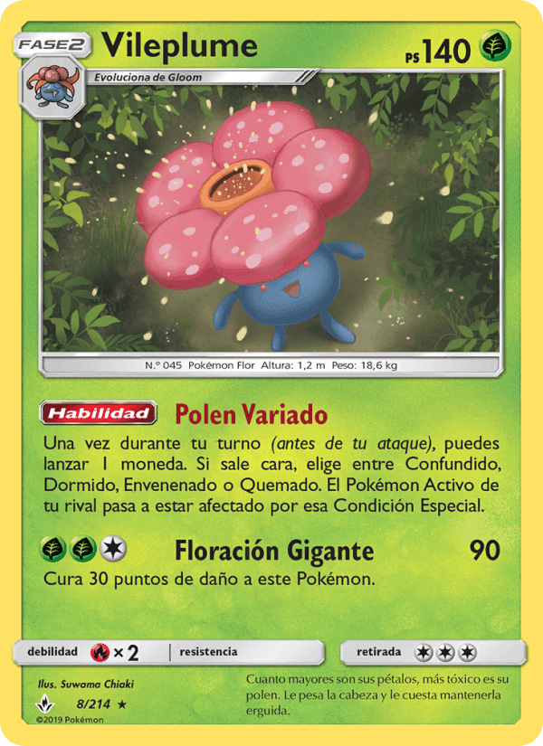 Vileplume, carta 8 de Vínculos Indestructibles