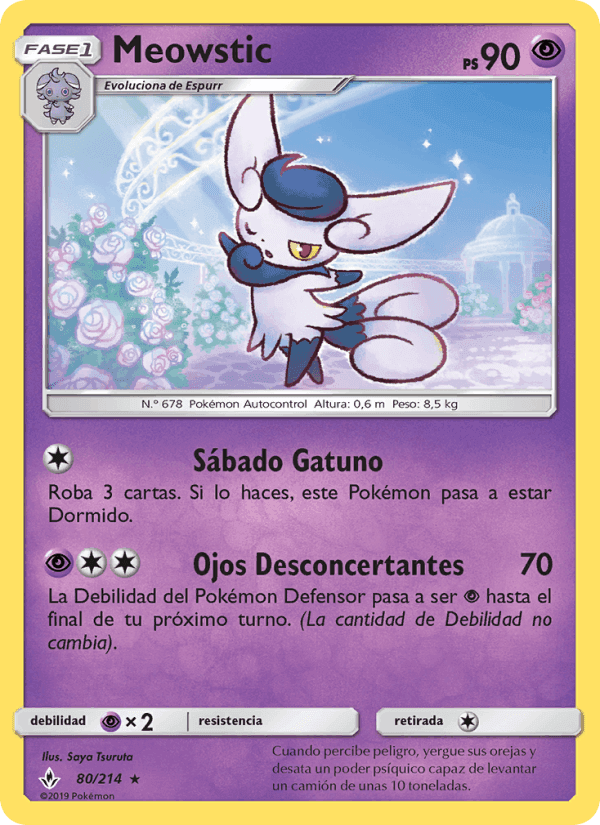 Meowstic, card 80 from Vínculos Indestructibles