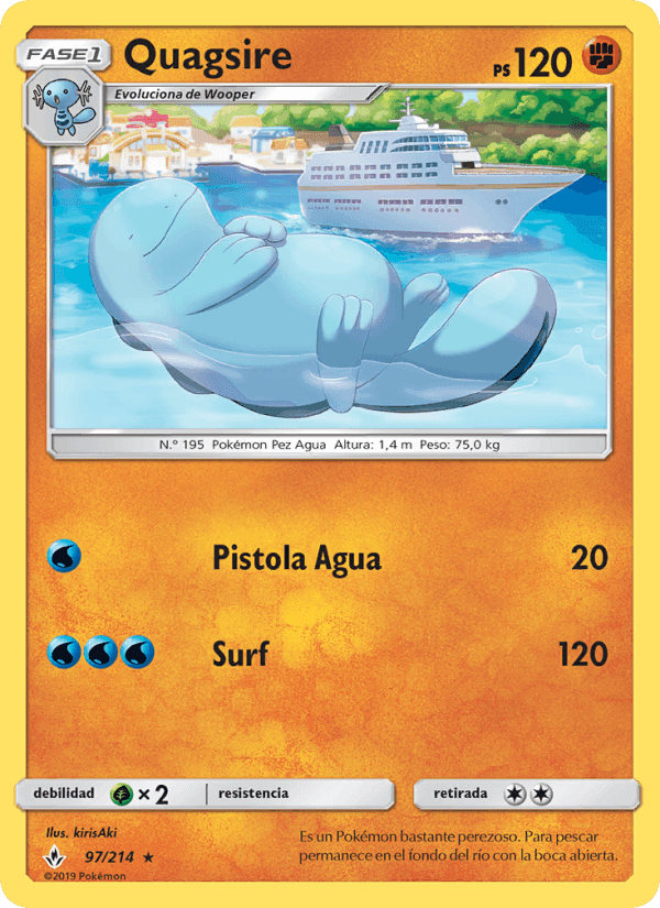 Quagsire, card 97 from Vínculos Indestructibles