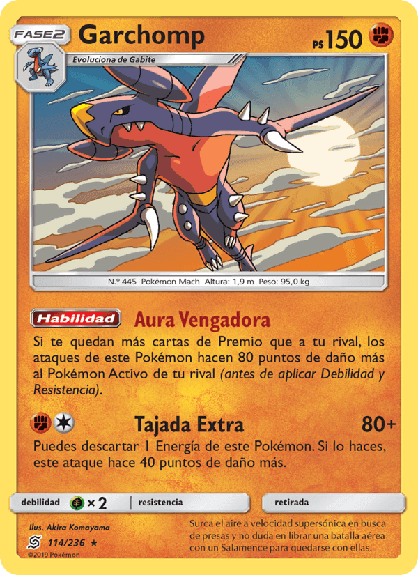 Garchomp, carta 114 de Mentes Unidas