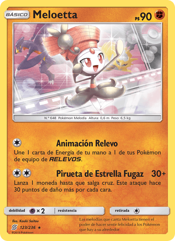 Meloetta, carta 123 de Mentes Unidas