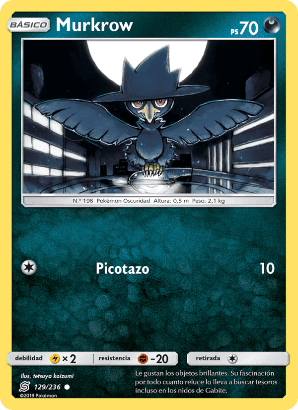 Murkrow, carta 129 de Mentes Unidas