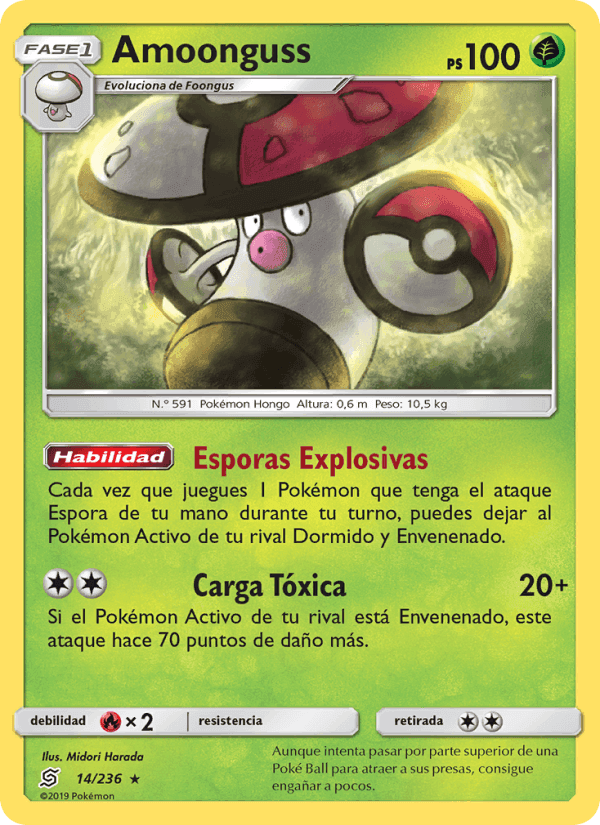 Amoonguss, carta 14 de Mentes Unidas