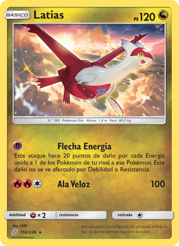 Latias, carta 153 de Mentes Unidas