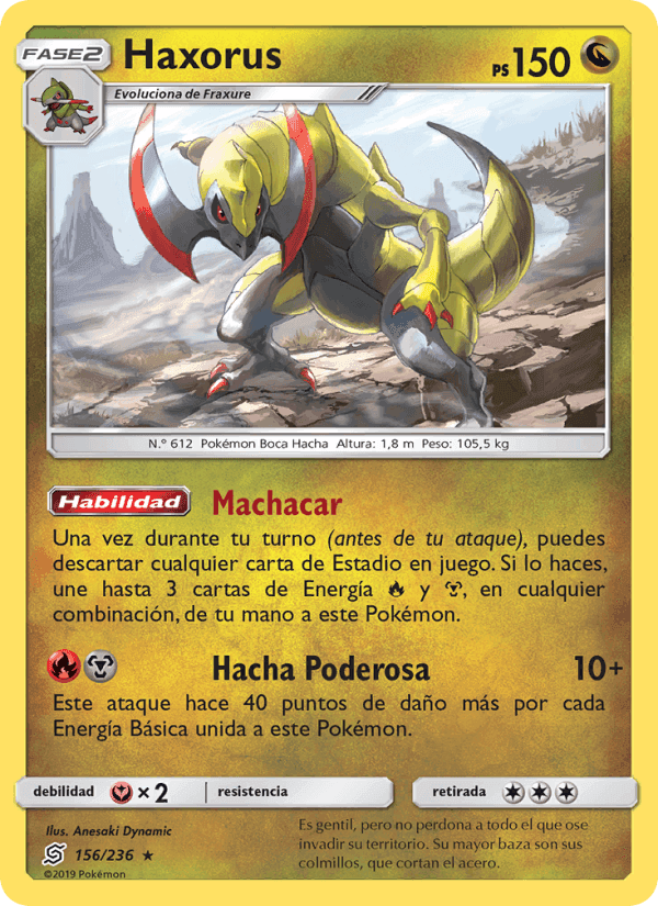 Haxorus, carta 156 de Mentes Unidas