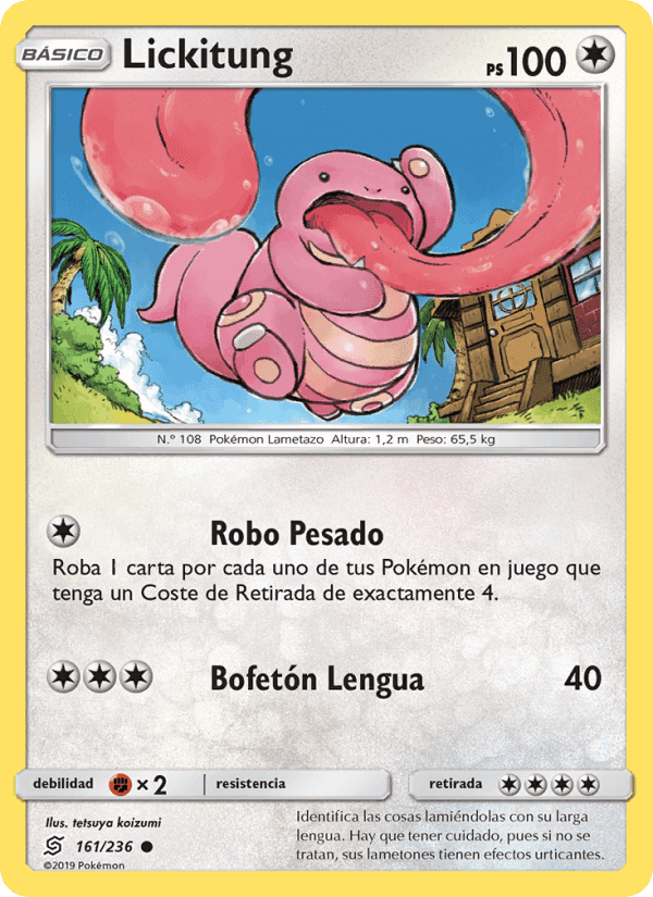 Lickitung, card 161 from Mentes Unidas