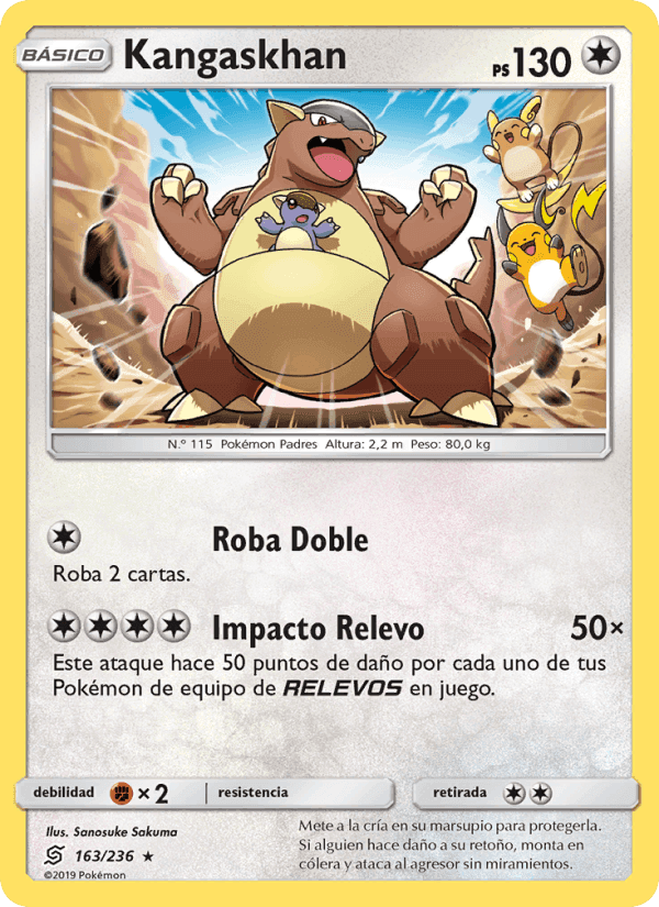 Kangaskhan, carta 163 de Mentes Unidas