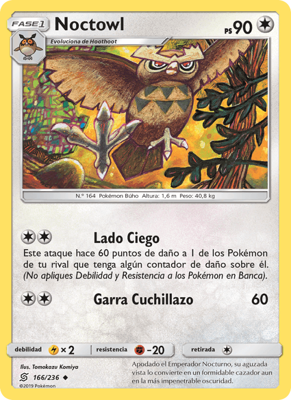 Noctowl, card 166 from Mentes Unidas