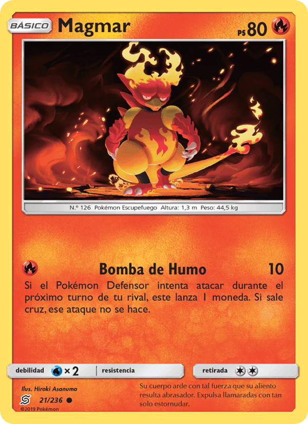 Magmar, card 21 from Mentes Unidas