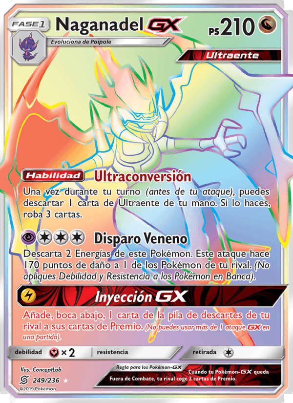 Naganadel GX, carte 249 de Mentes Unidas