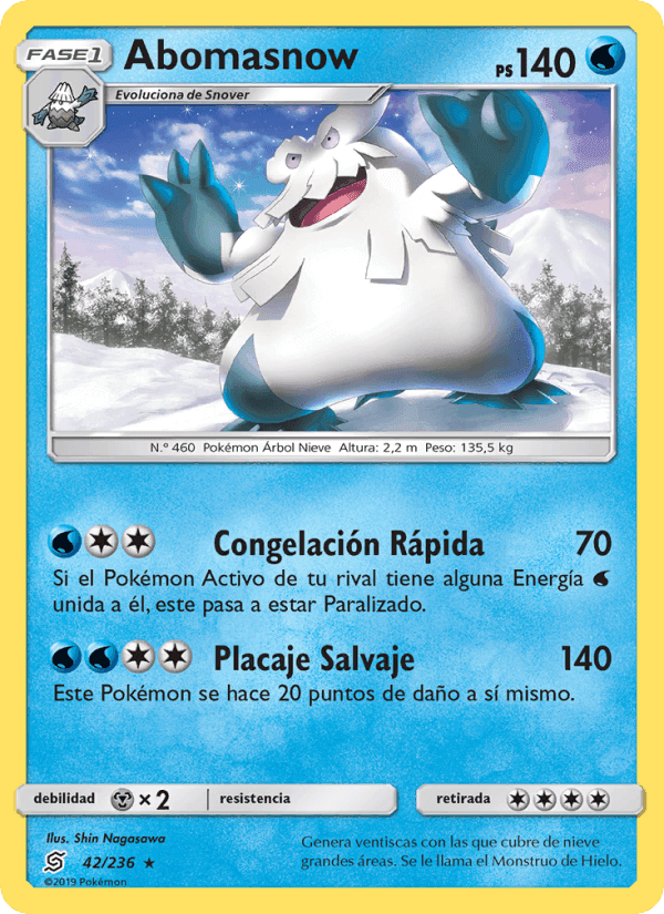 Abomasnow, carta 42 de Mentes Unidas