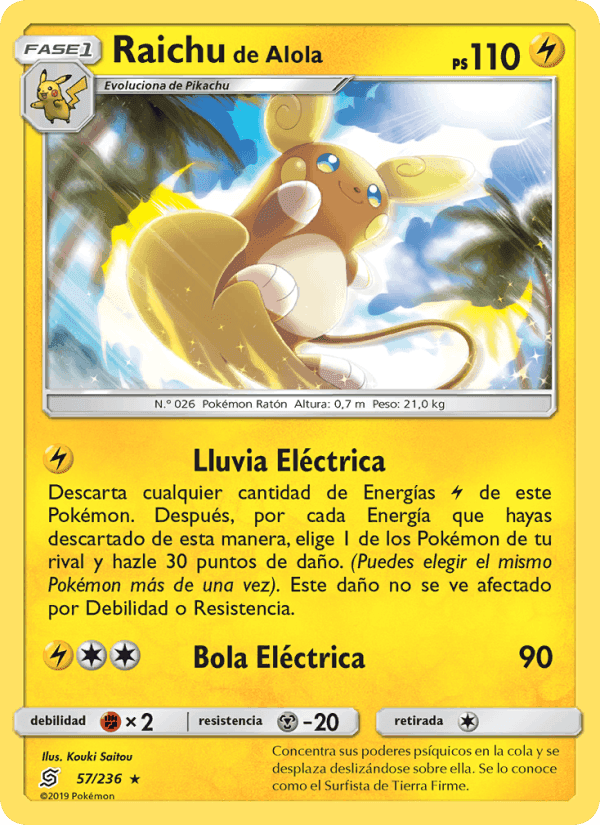 Mentes Unidas の 57 番、Raichu de Alola
