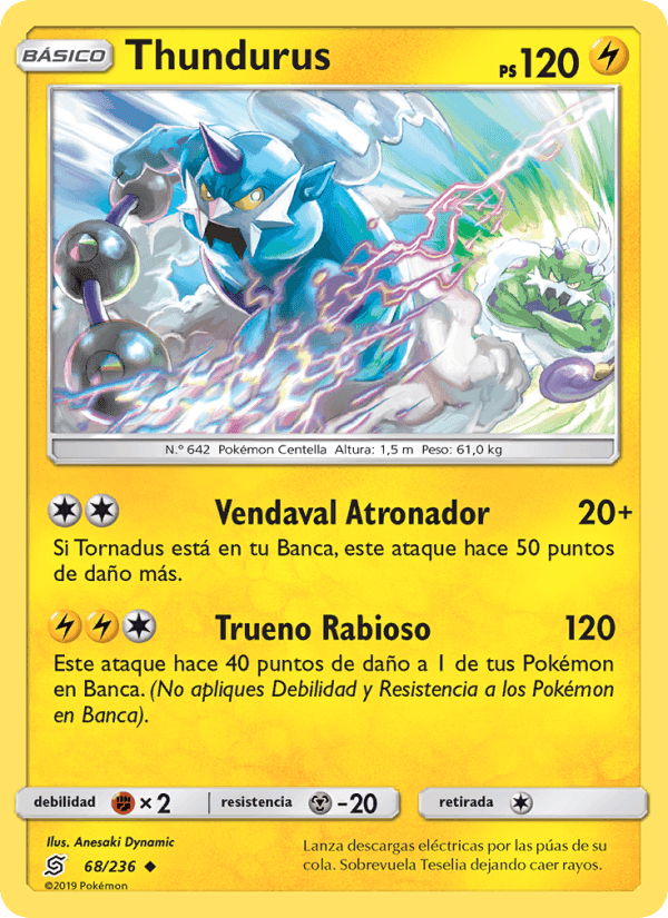 Thundurus, card 68 from Mentes Unidas