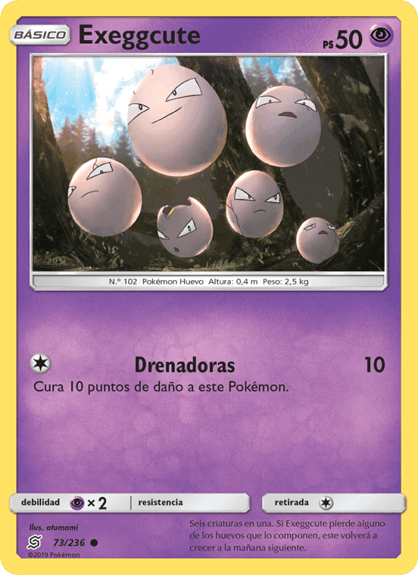 Exeggcute, carta 73 de Mentes Unidas