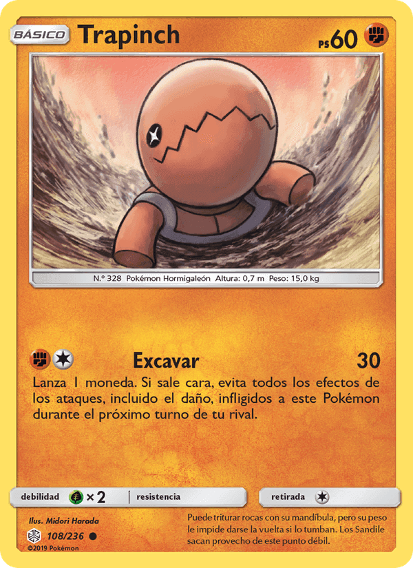 Trapinch, carta 108 de Eclipse Cósmico