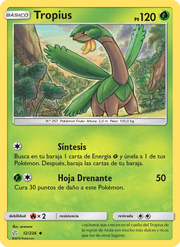 Tropius, carta 12 de Eclipse Cósmico