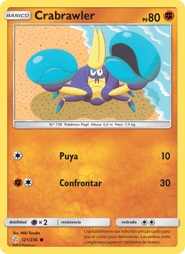 Crabrawler, card 121 from Eclipse Cósmico