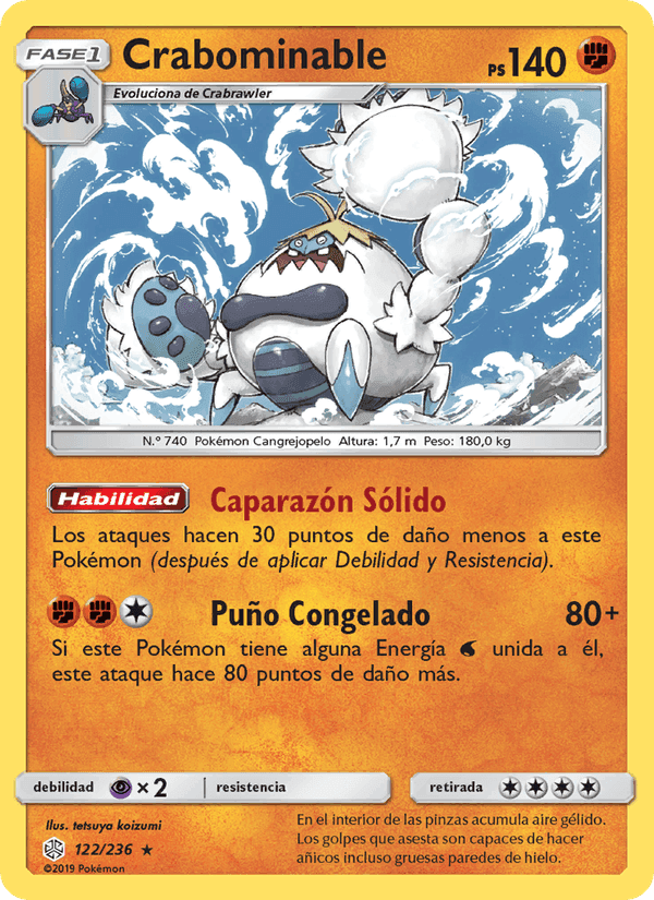 Crabominable, card 122 from Eclipse Cósmico