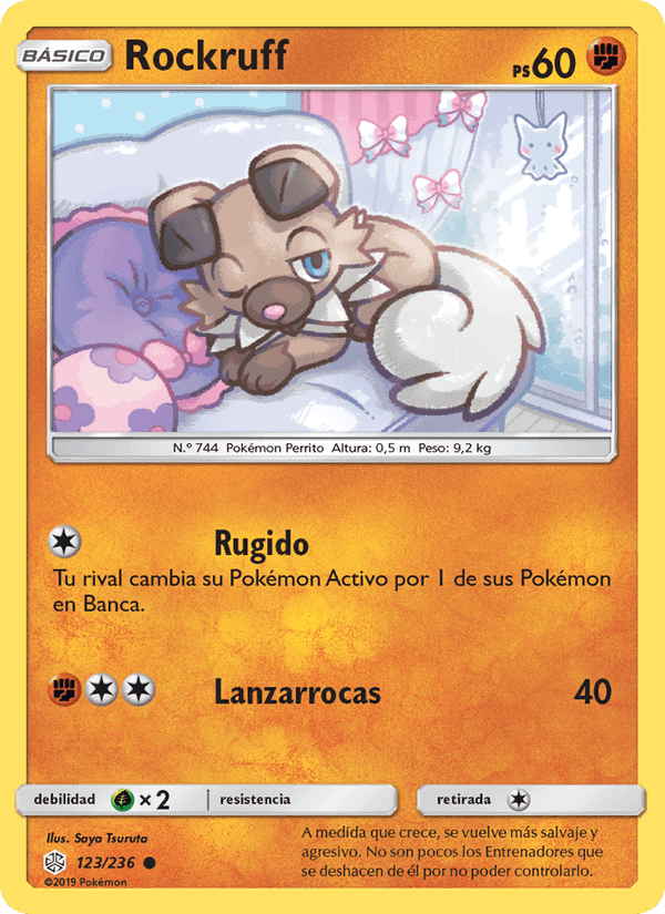 Rockruff, carta 123 de Eclipse Cósmico