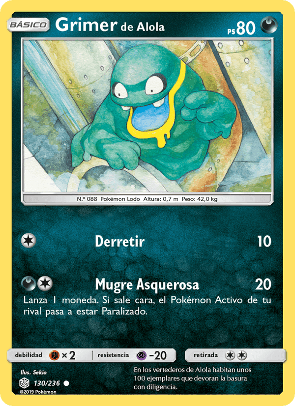 Grimer de Alola, carta 130 de Eclipse Cósmico