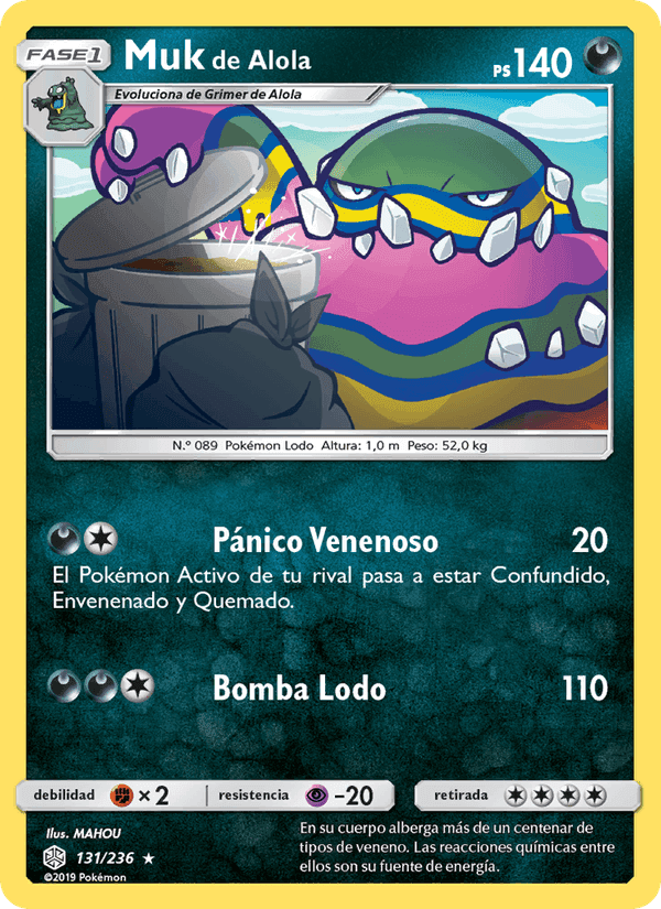 Muk de Alola, carta 131 de Eclipse Cósmico