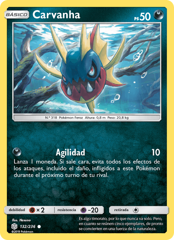 Carvanha, card 132 from Eclipse Cósmico