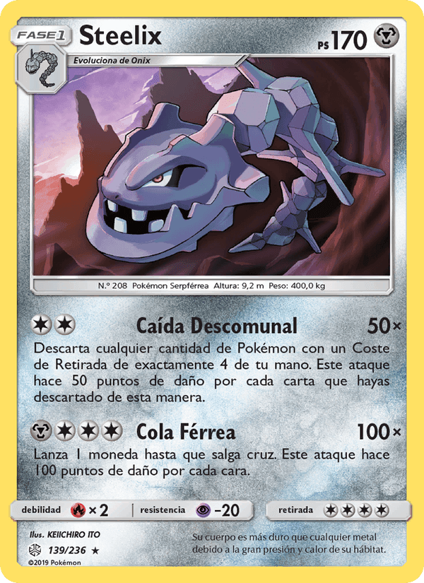 Steelix, carta 139 de Eclipse Cósmico