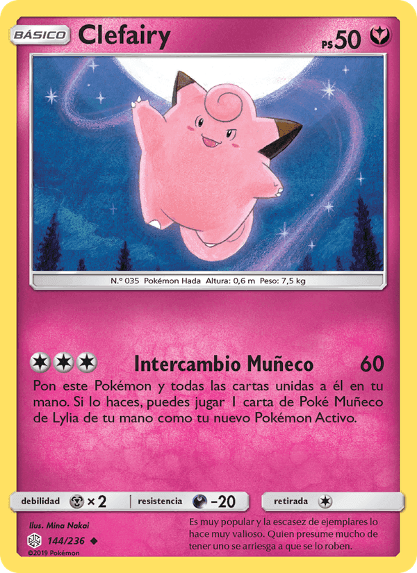 Clefairy, carta 144 de Eclipse Cósmico