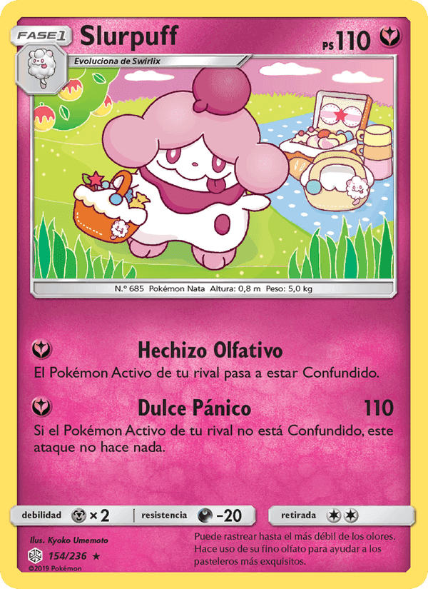 Slurpuff, card 154 from Eclipse Cósmico